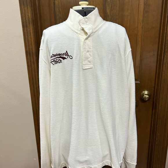 Aeropostale Off-White Long Sleeve Henley Style Pullover Sweatshirt - Picture 10 of 11